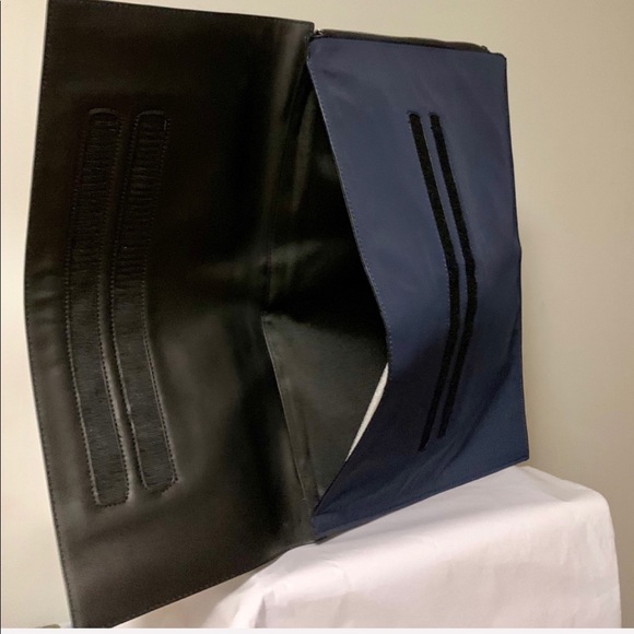 Zara Bags Zara Laptop Case Nylon In Navyblack Poshmark